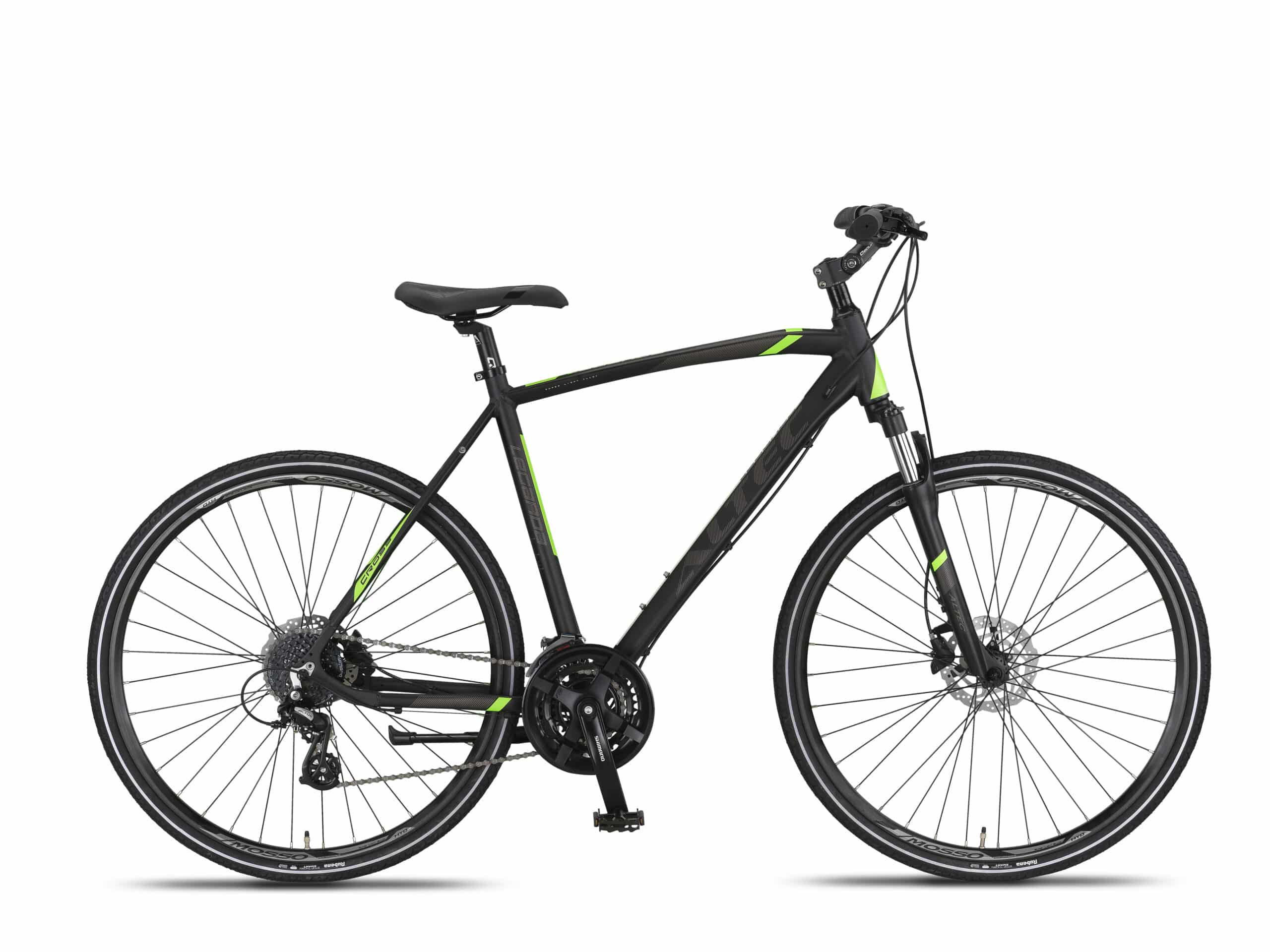 Altec Legarda Trekking Herenfiets 28 inch 56 cm Zwart-lime Hydraulische schijfremmen