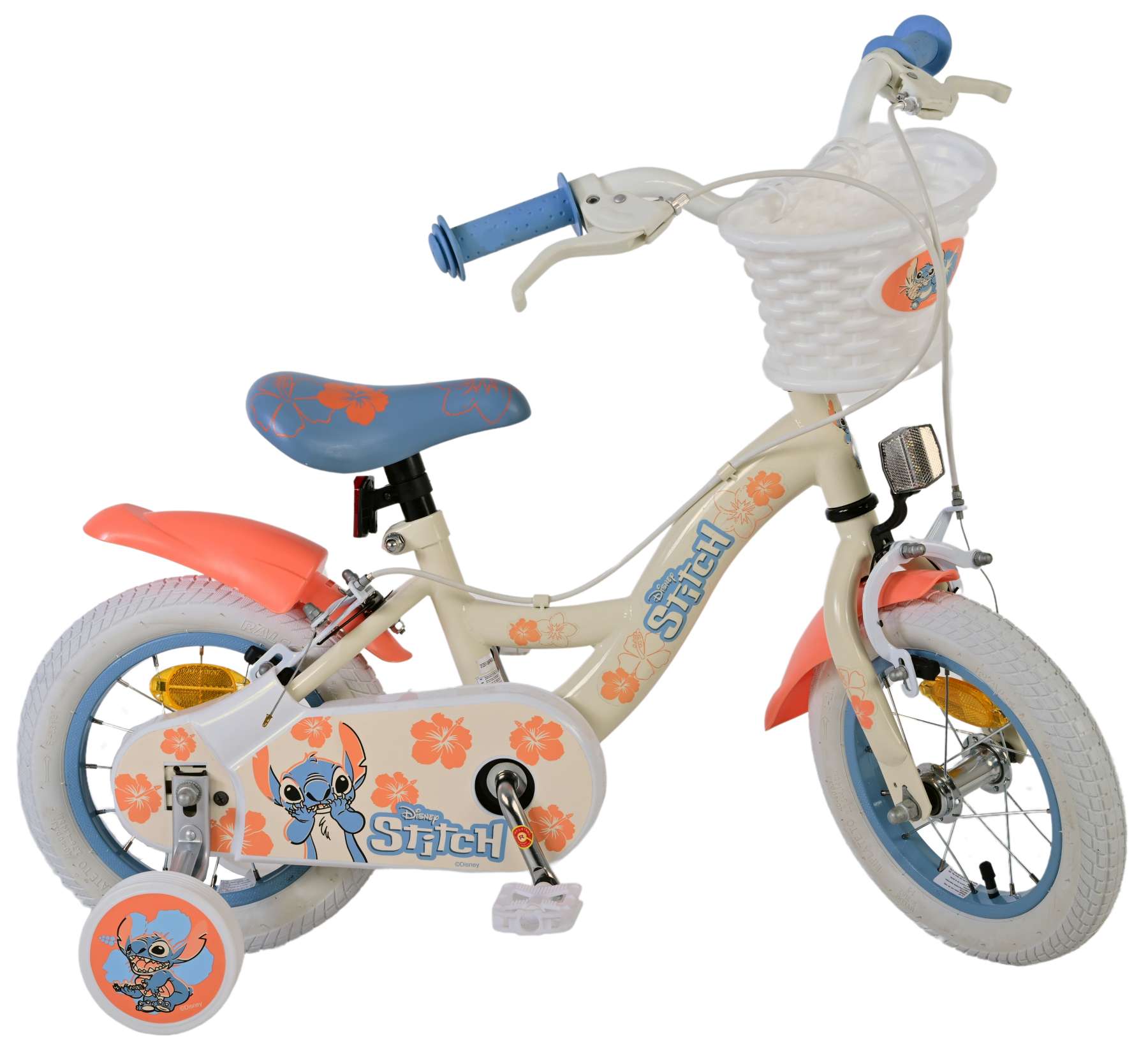 Koala Kinderfiets 12 inch Meisjesfiets Crème Twee Handremmen - Afbeelding 2