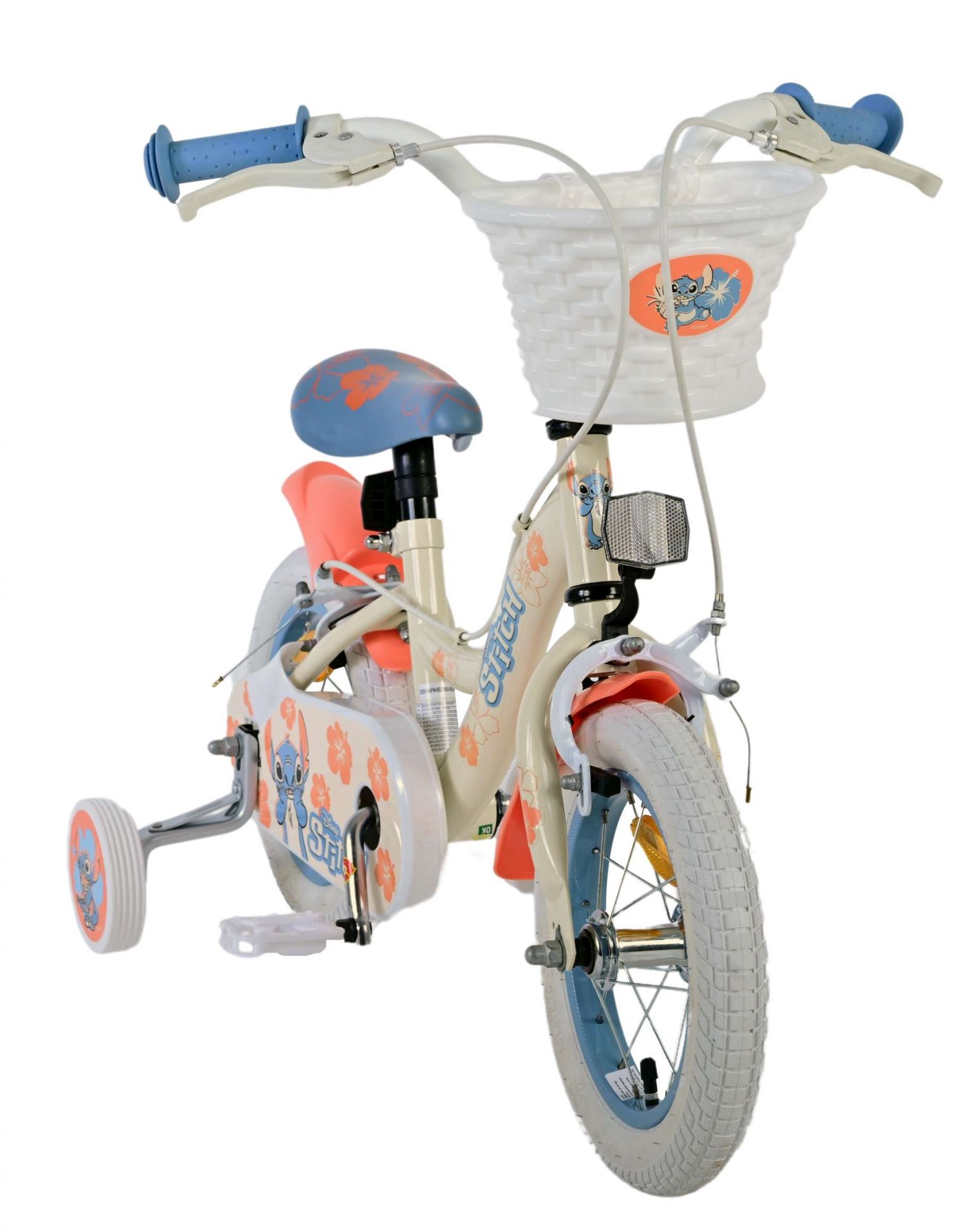 Koala Kinderfiets 12 inch Meisjesfiets Crème Twee Handremmen - Afbeelding 7