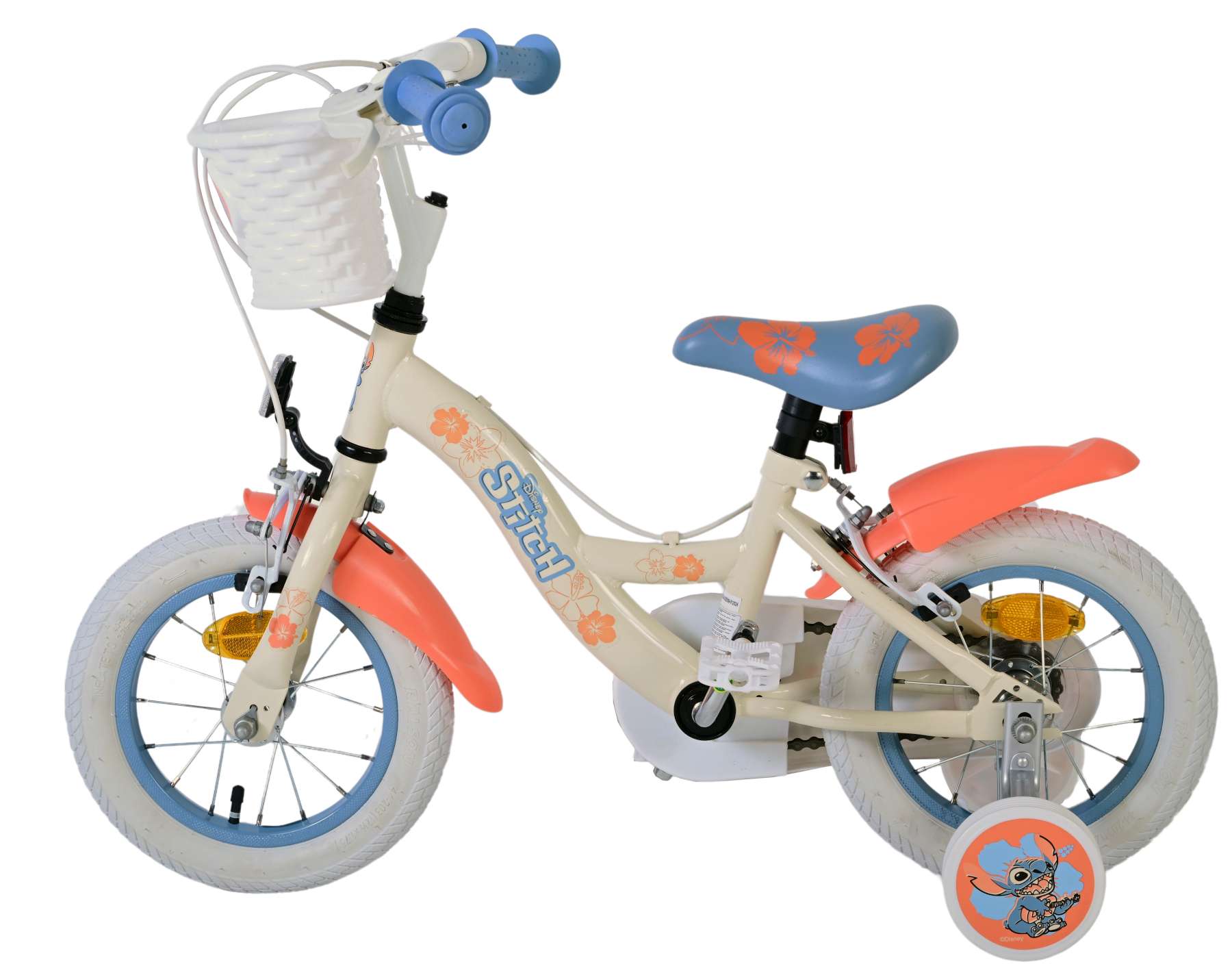 Koala Kinderfiets 12 inch Meisjesfiets Crème Twee Handremmen - Afbeelding 5