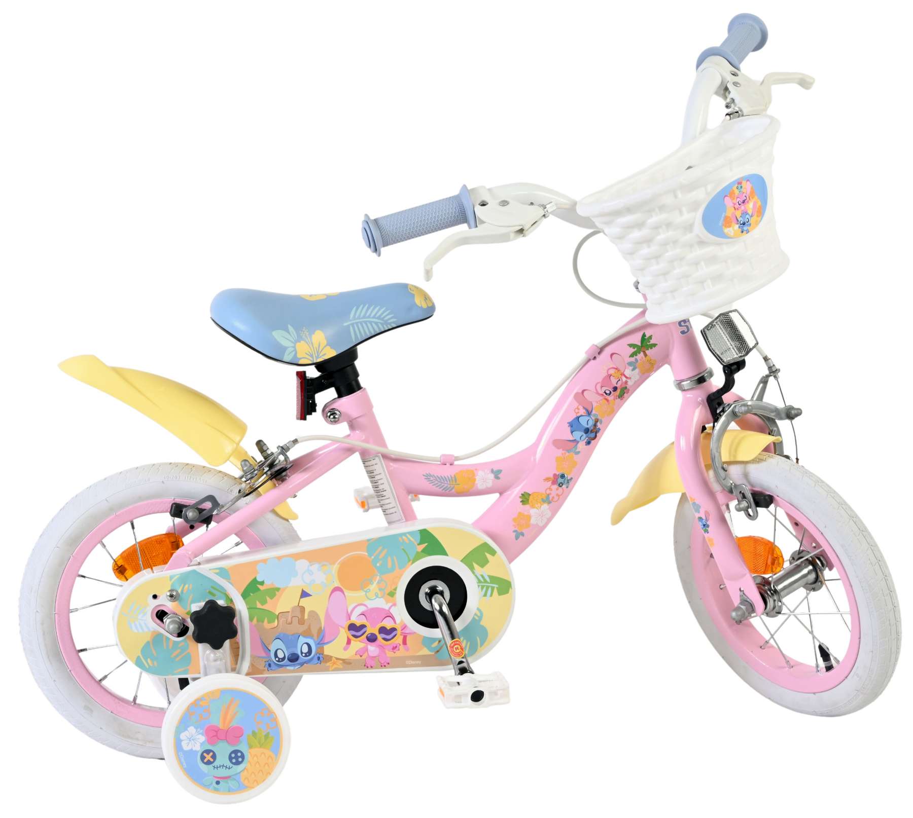 Koala Kinderfiets 12 inch Meisjesfiets Roze Twee Handremmen - Afbeelding 10