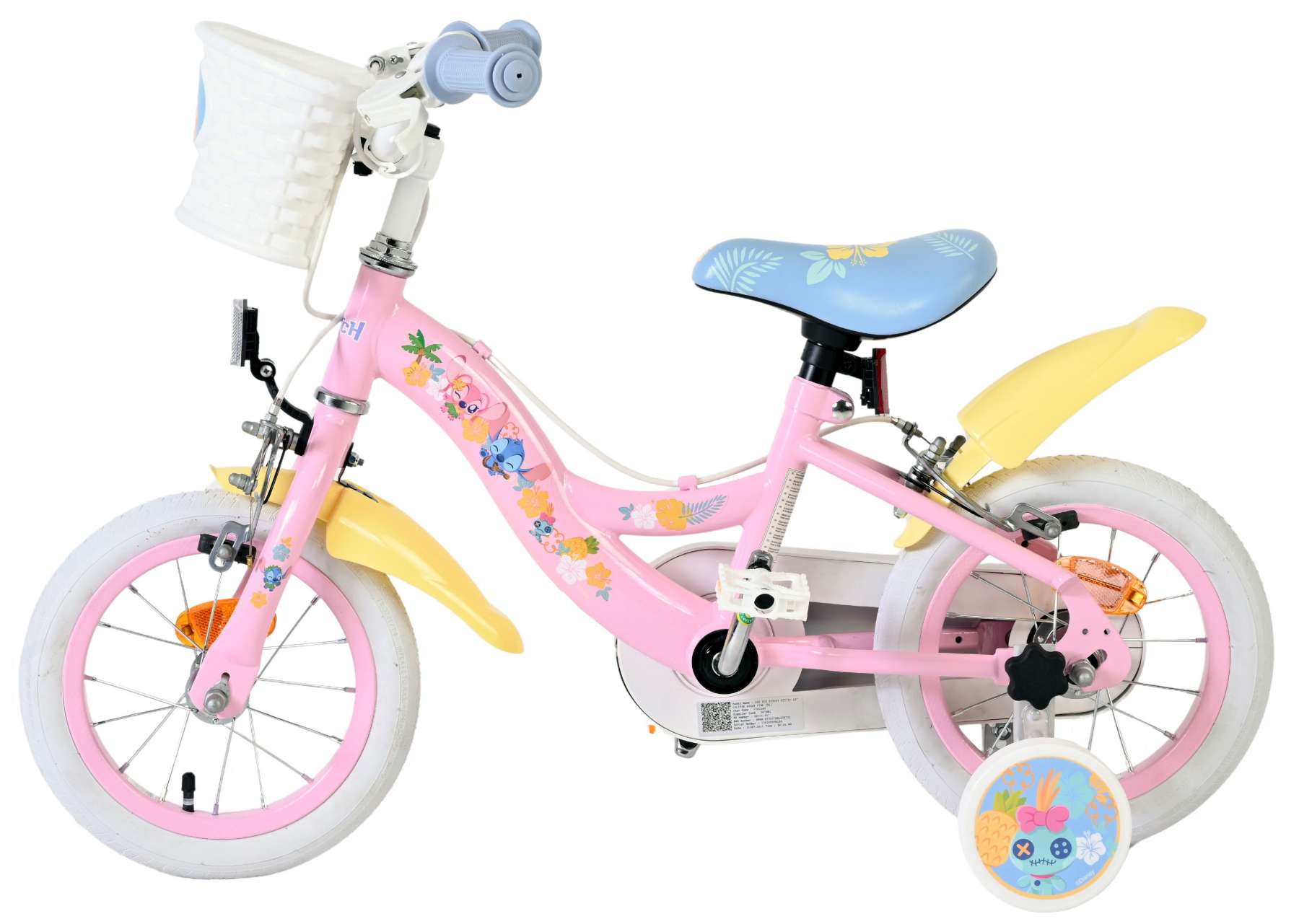 Koala Kinderfiets 12 inch Meisjesfiets Roze Twee Handremmen - Afbeelding 7