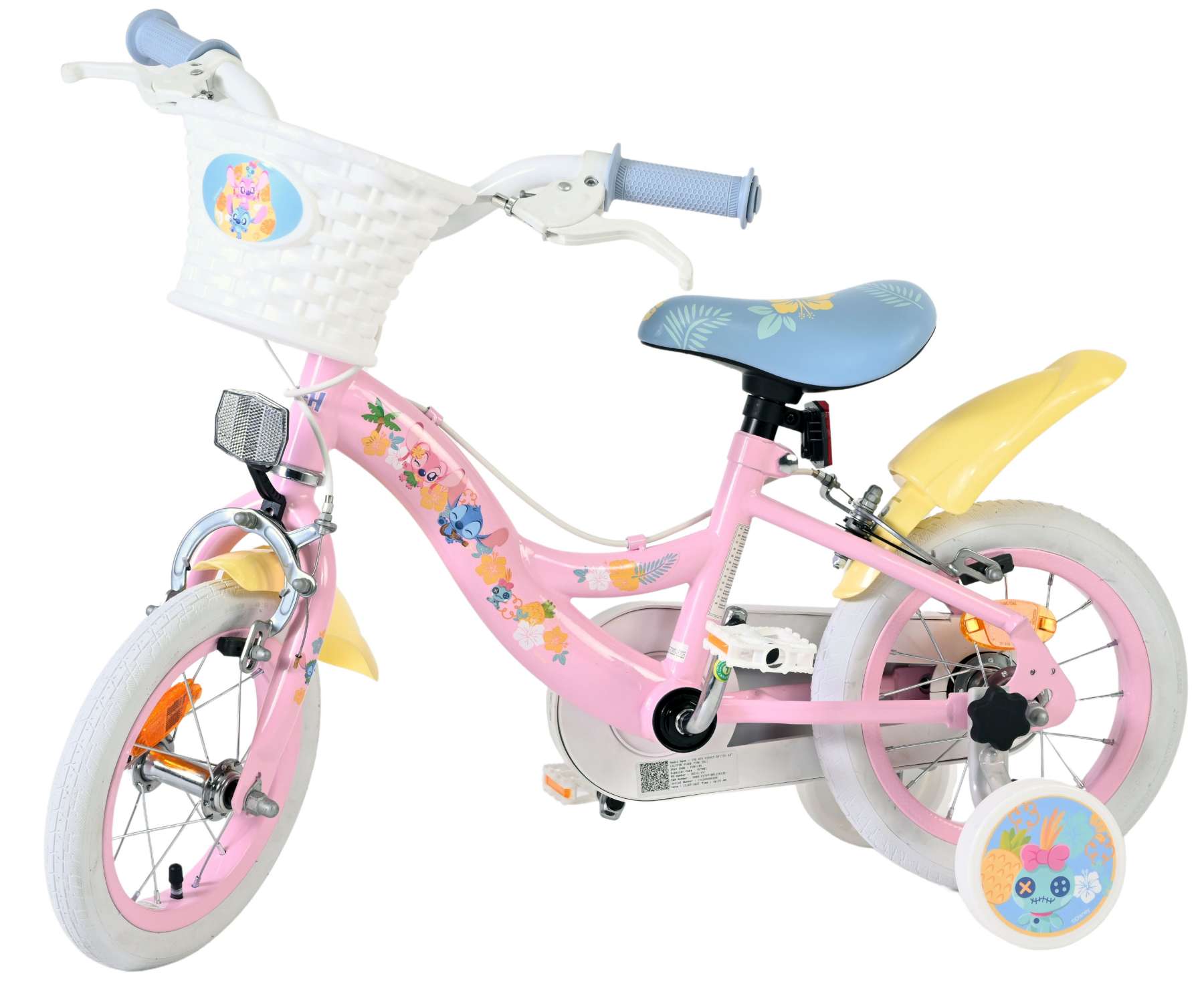 Koala Kinderfiets 12 inch Meisjesfiets Roze Twee Handremmen - Afbeelding 8