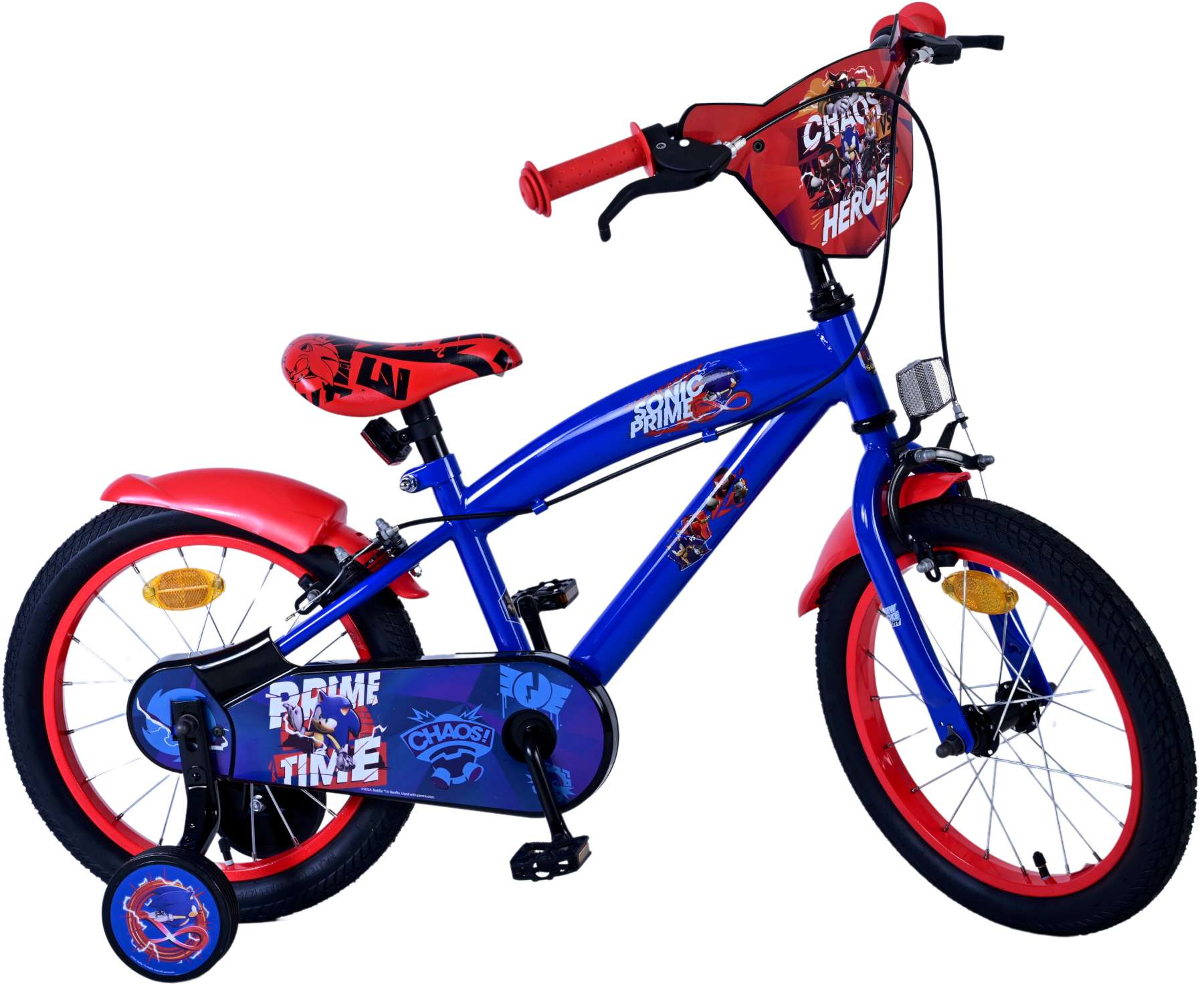 Turbo Crew Kinderfiets 16 inch Jongensfiets Rood Twee Handremmen - Afbeelding 2