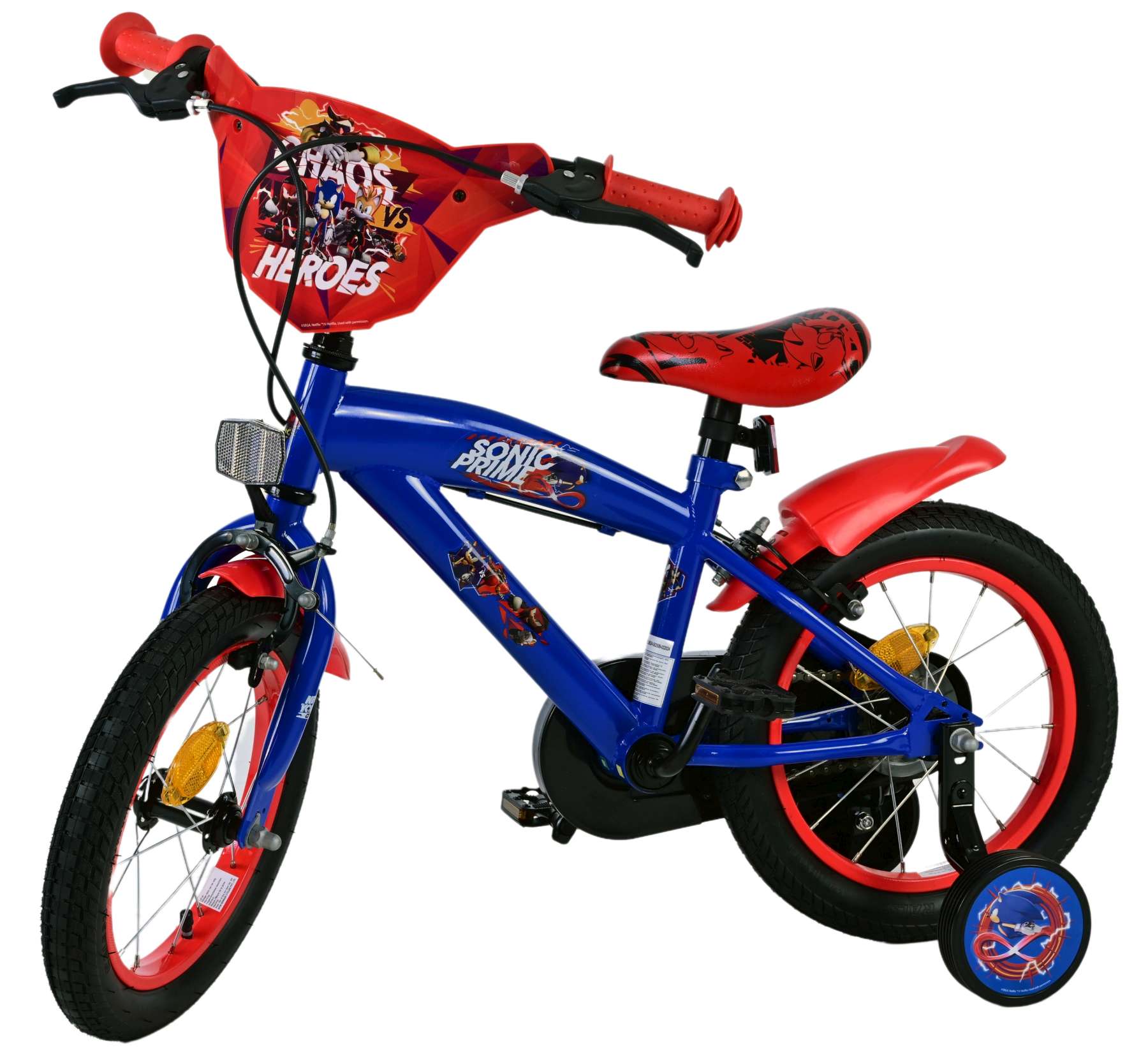 Turbo Crew Kinderfiets 14 inch Jongensfiets Rood Twee Handremmen - Afbeelding 8