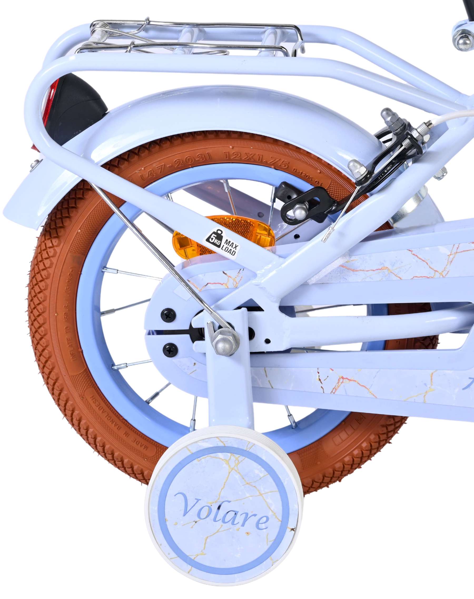 Volare Ashley Kinderfiets 12 inch Meisjesfiets Lichtblauw Twee Handremmen - Afbeelding 2