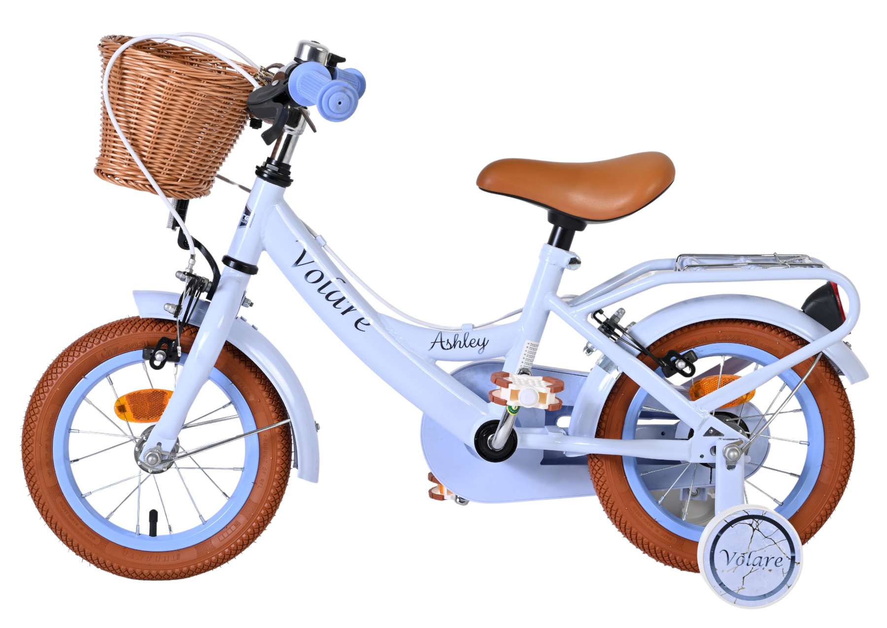 Volare Ashley Kinderfiets 12 inch Meisjesfiets Lichtblauw Twee Handremmen - Afbeelding 7
