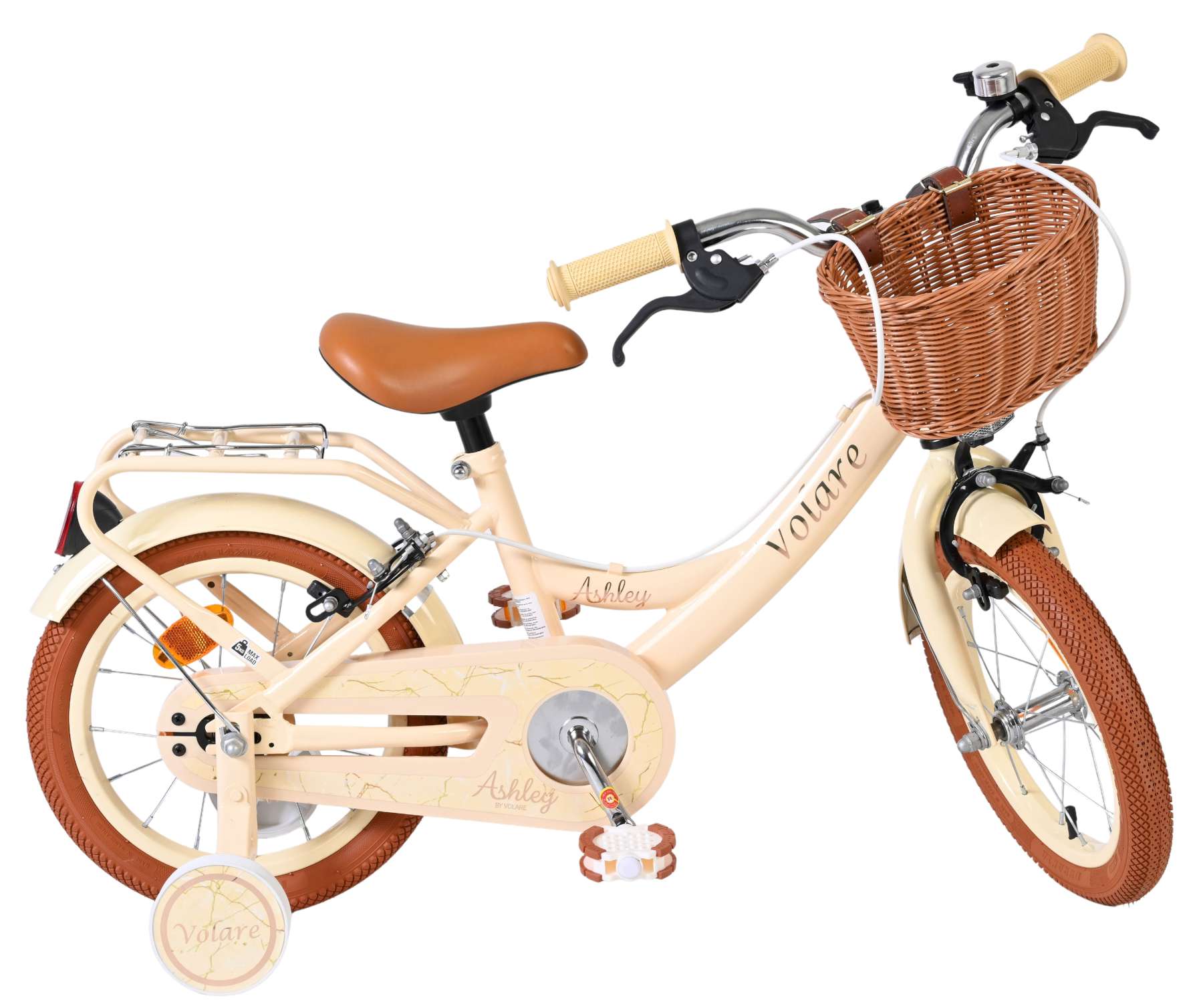 Volare Ashley Kinderfiets 14 inch Meisjesfiets Crème Twee Handremmen - Afbeelding 9