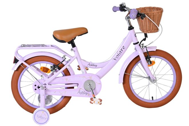 Volare Ashley Kinderfiets 16 inch Meisjesfiets Lila Twee Handremmen