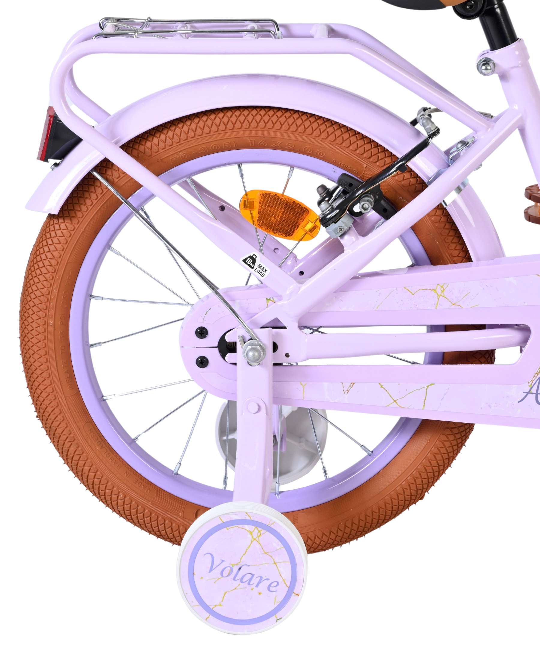 Volare Ashley Kinderfiets 16 inch Meisjesfiets Lila Twee Handremmen - Afbeelding 2
