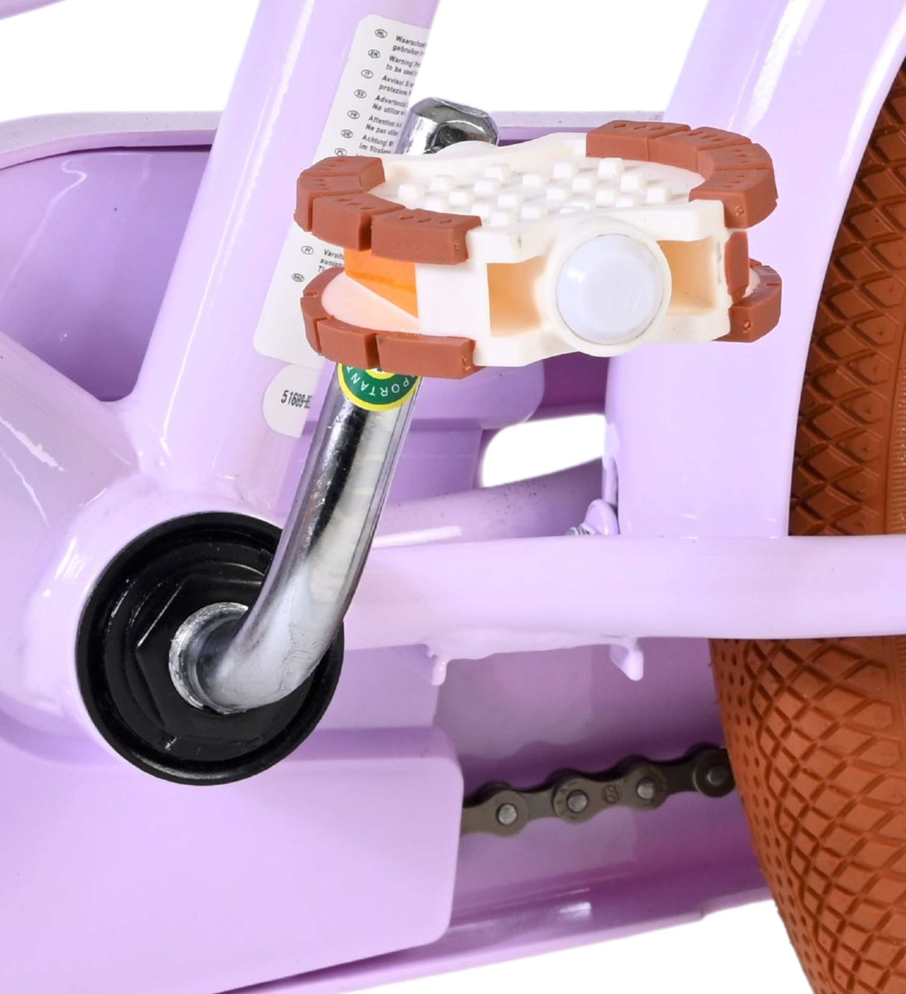 Volare Ashley Kinderfiets 16 inch Meisjesfiets Lila Twee Handremmen - Afbeelding 9
