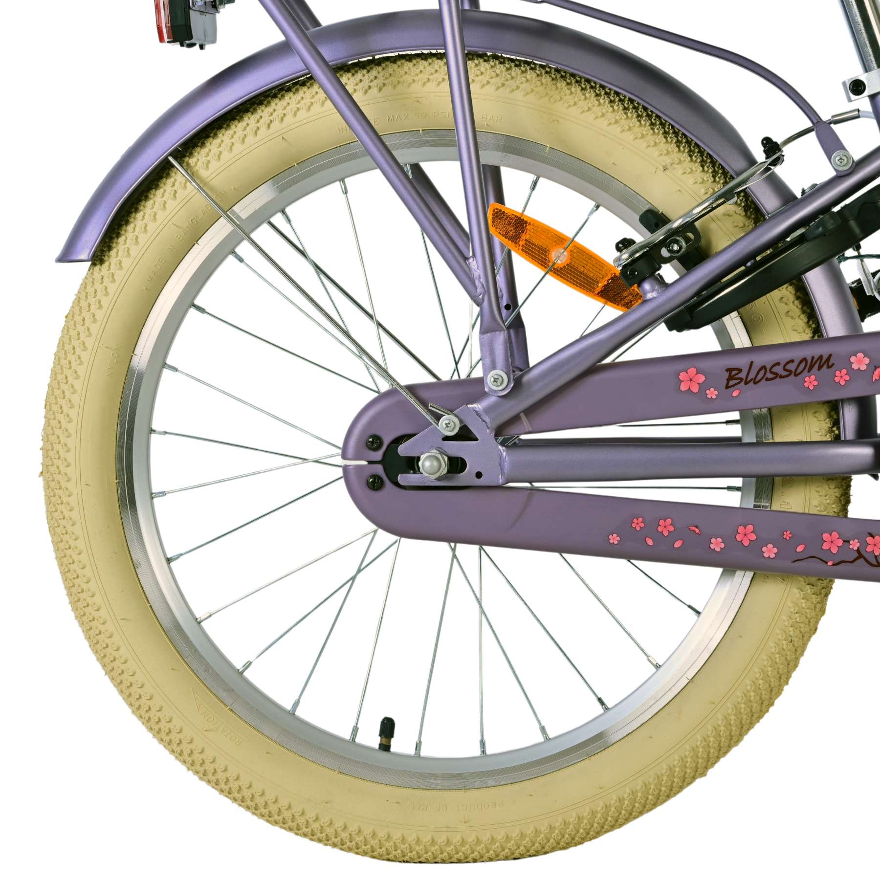 Volare Blossom Kinderfiets 20 inch Meisjesfiets Paars Twee Handremmen - Afbeelding 3
