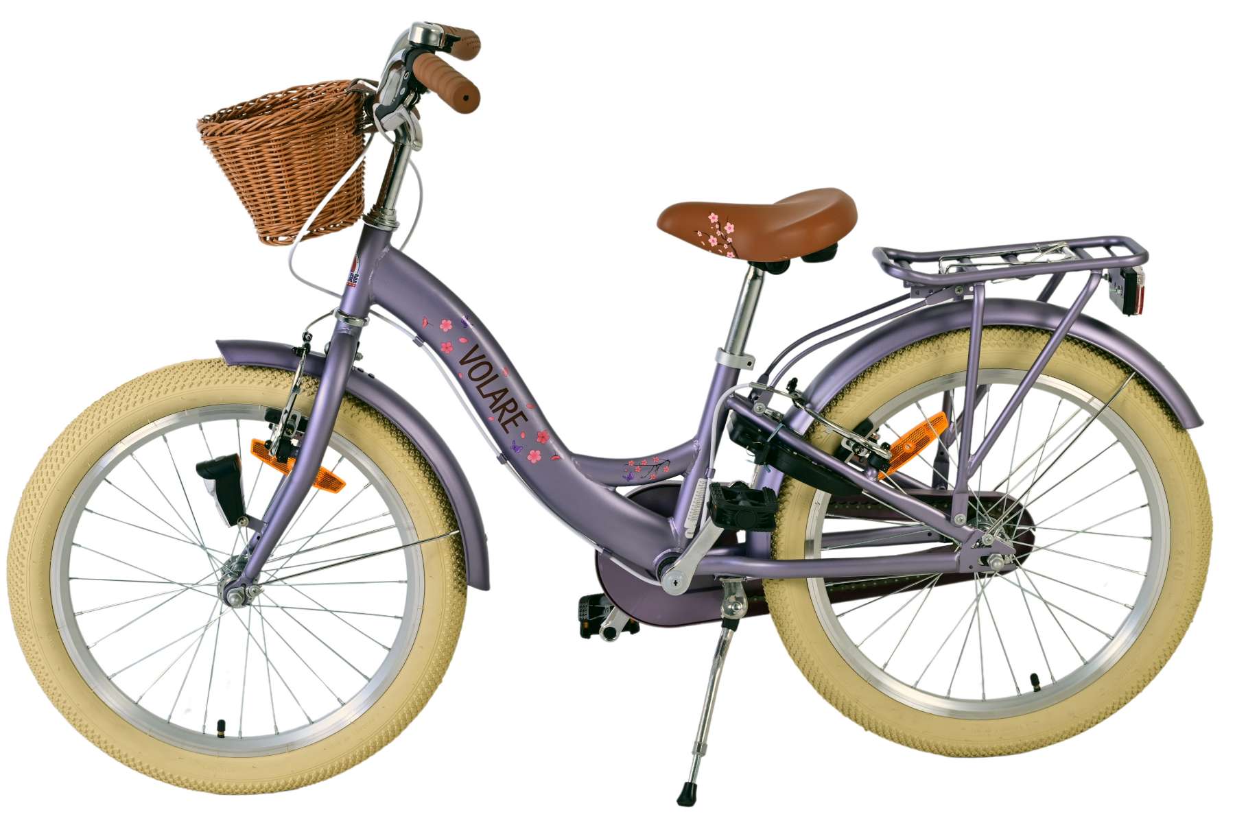 Volare Blossom Kinderfiets 20 inch Meisjesfiets Paars Twee Handremmen - Afbeelding 8