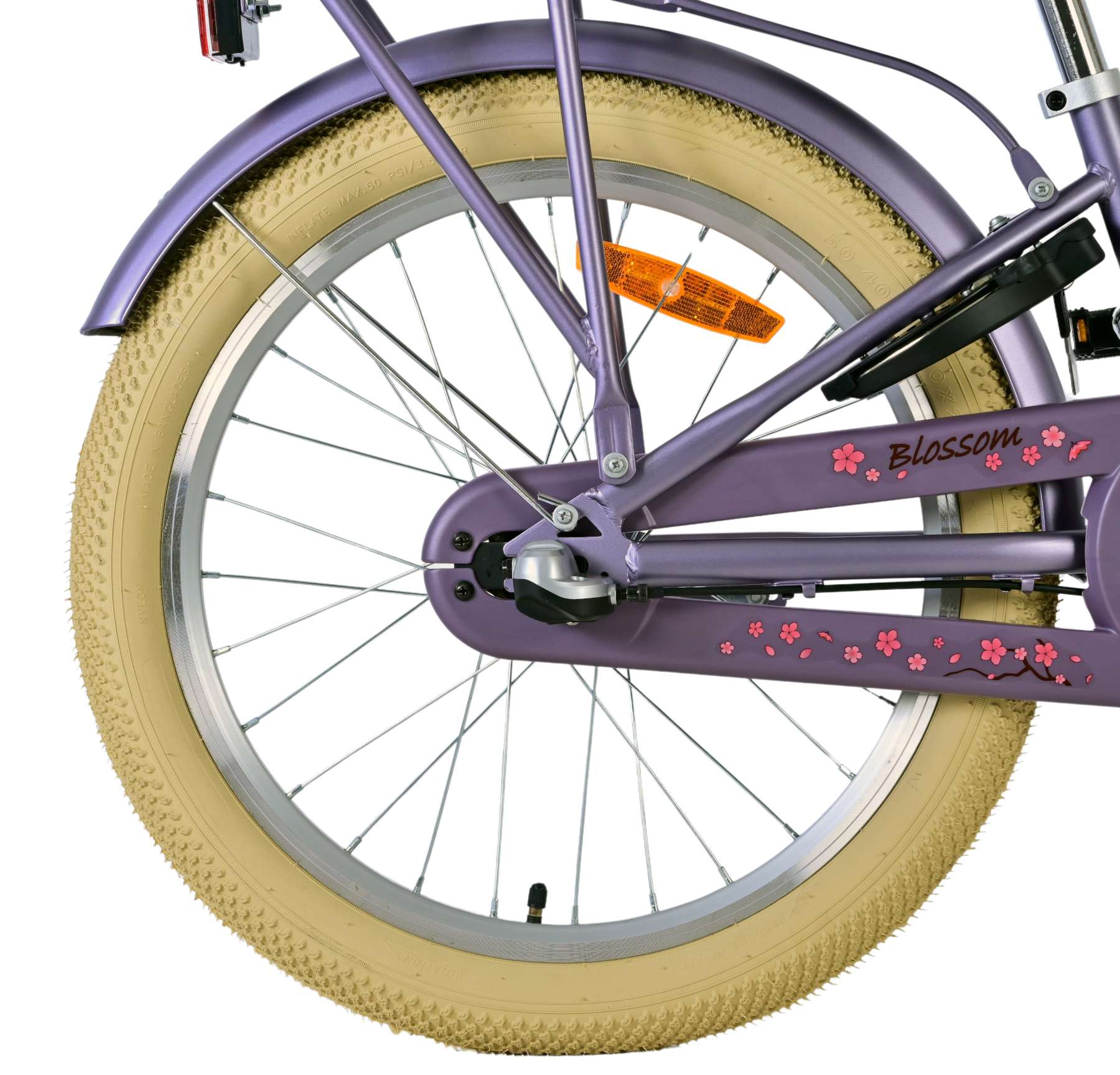 Volare Blossom Kinderfiets 20 inch Meisjesfiets Paars 3 Versnellingen - Afbeelding 3