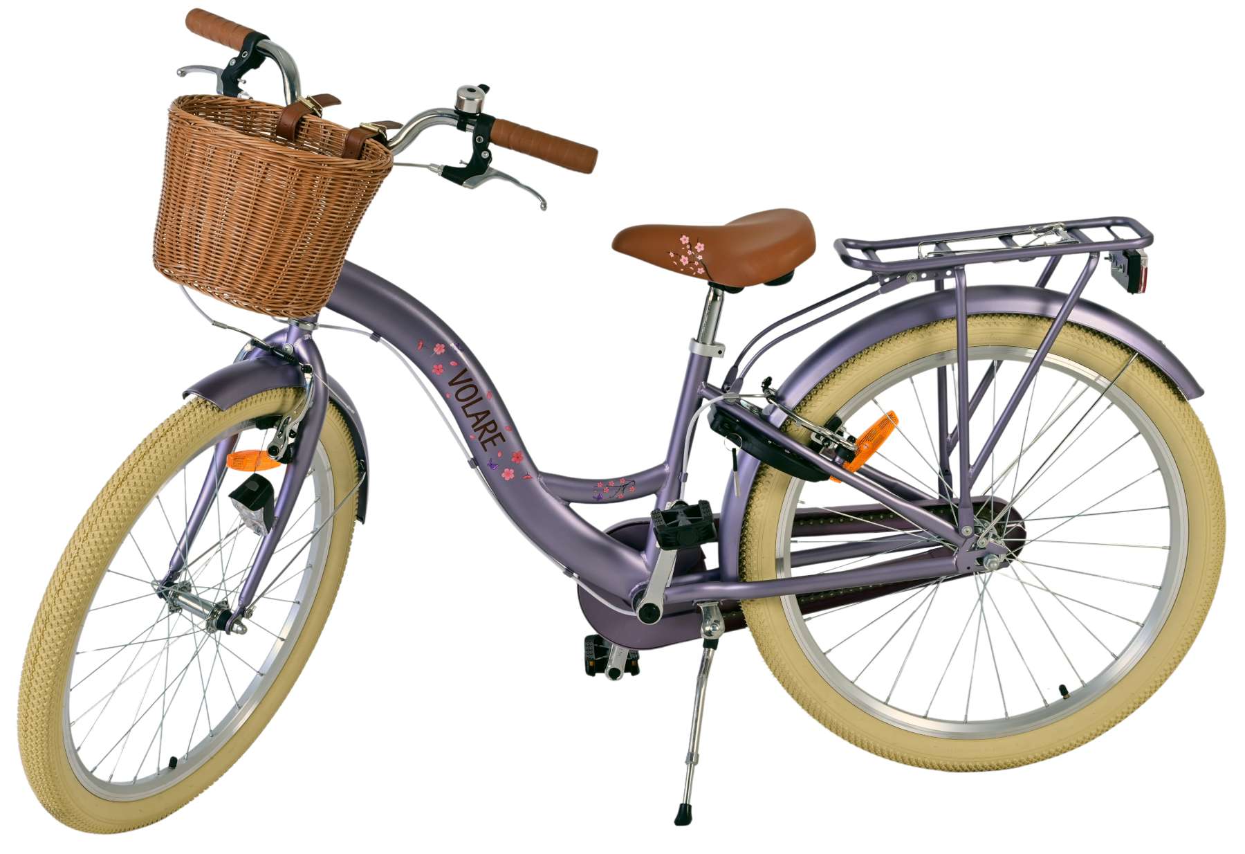 Volare Blossom Kinderfiets 24 inch Meisjesfiets Paars Twee Handremmen - Afbeelding 9