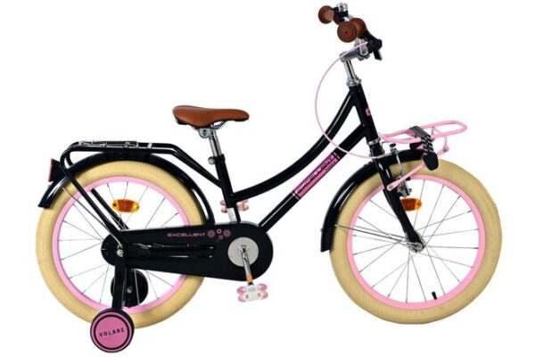 Volare Excellent Kinderfiets 18 inch Meisjesfiets Zwart
