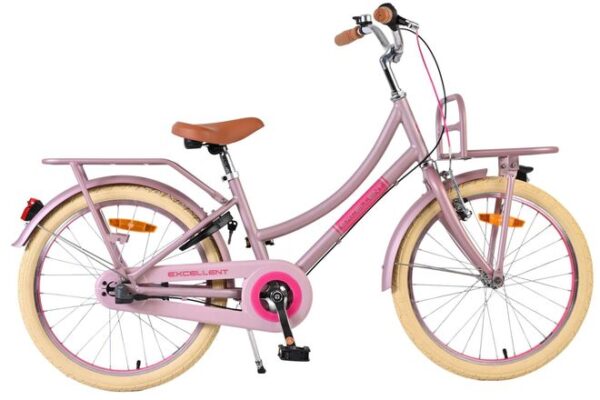 Volare Excellent Kinderfiets 20 inch Meisjesfiets Matt Roze 3 Versnellingen