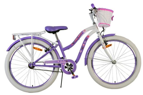 Volare Lovely Kinderfiets 24 inch Meisjesfiets Paars Twee Handremmen