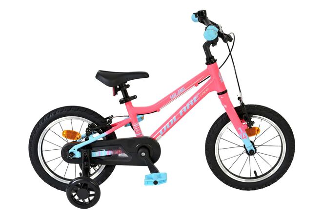 Volare Milano Kinderfiets 14 inch Meisjesfiets Roze Twee Handremmen
