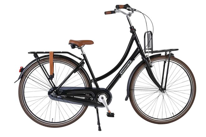 Volare Oma Classic 28 inch Meisjesfiets Zwart 3 Versnellingen