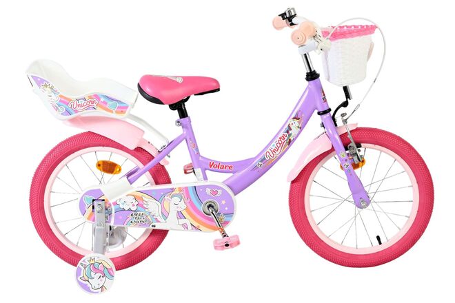 Volare Unicorn Kinderfiets 16 inch Meisjesfiets Paars