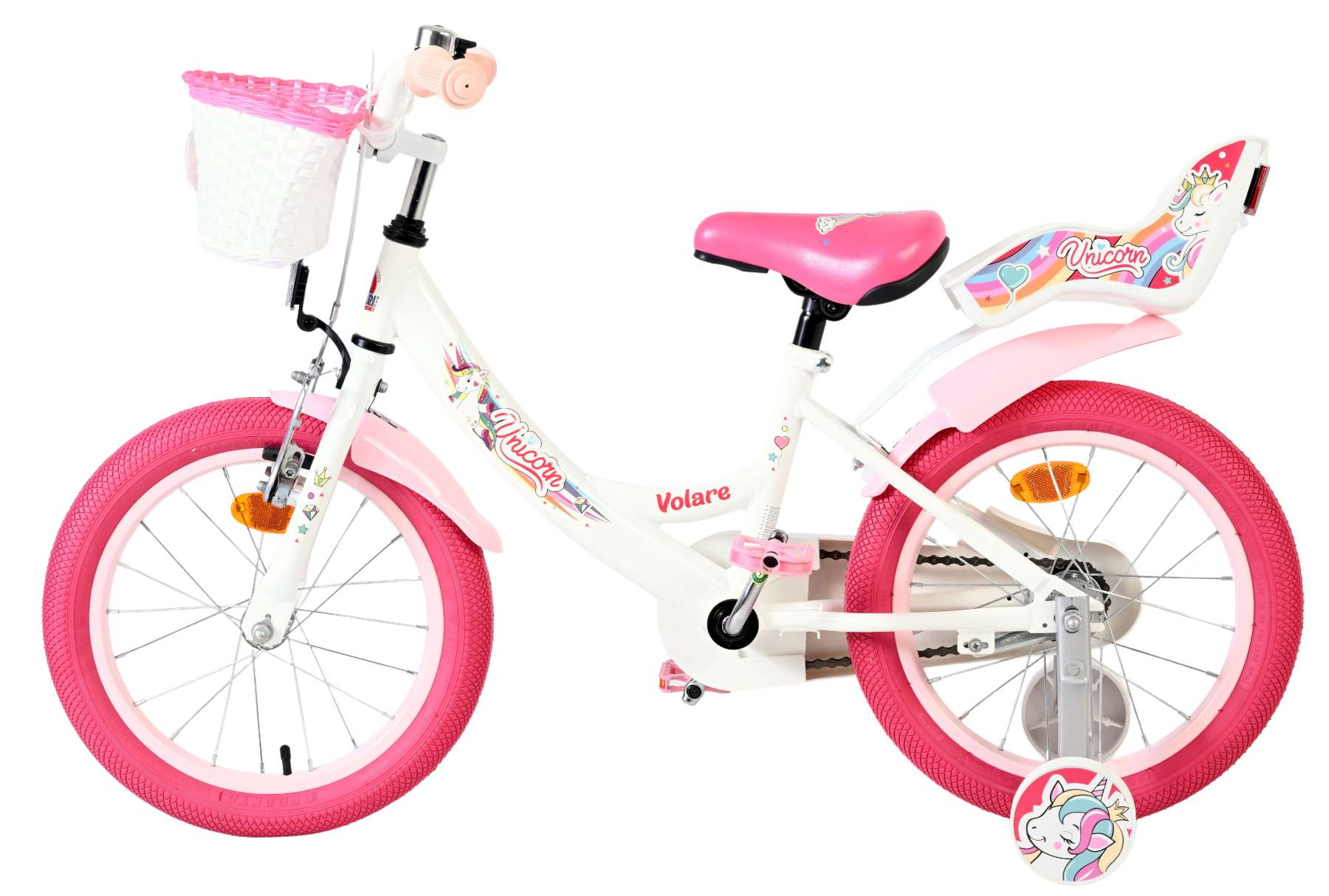 Volare Unicorn Kinderfiets 16 inch Meisjesfiets Wit - Afbeelding 7