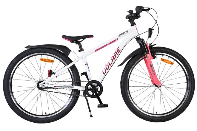 Volare XC Race Kinderfiets 24 inch Meisjesfiets Wit Roze 3 Versnellingen
