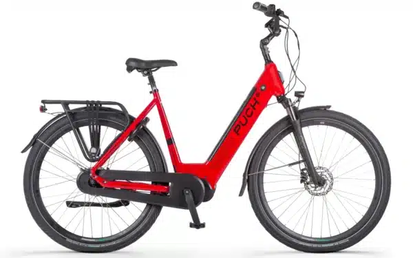 Puch E-Modern N7 Elektrische Stadsfiets Red Glossy 54 cm