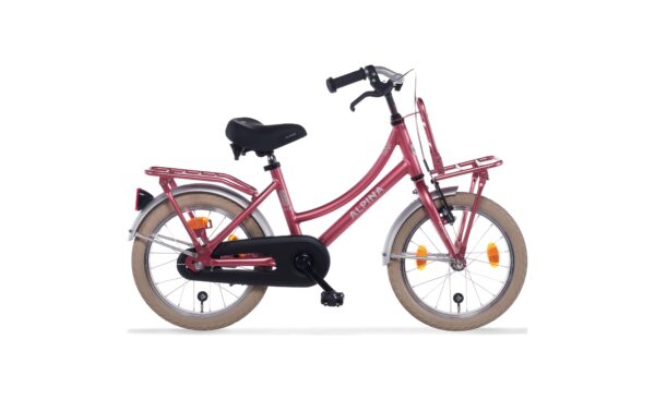 Alpina Cargo Kinderfiets 18 inch - Berry Red Matte