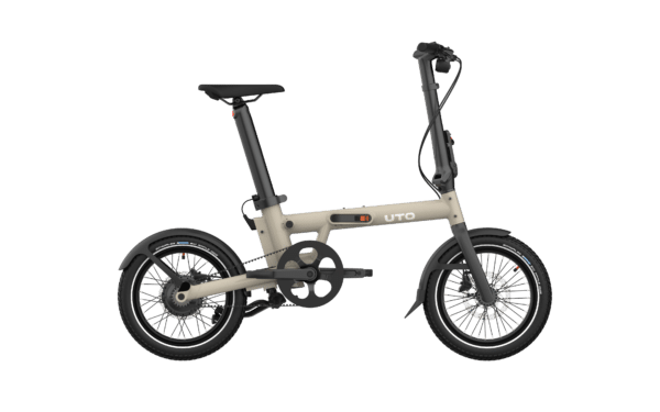 UTO PRO16 Elektrische Vouwfiets 16 inch Blauw 2 Versnellingen v0 UART taupe