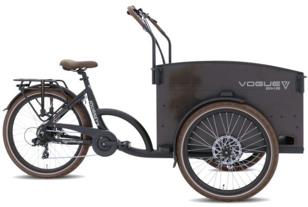 Vogue Journey S Elektrische Bakfiets in Matt Black Brown