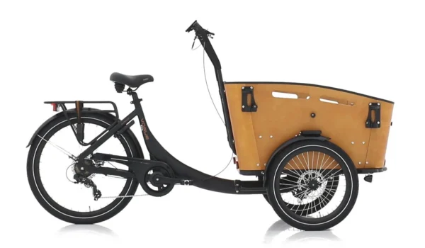 Vogue Superior 3 elektrische bakfiets driewieler in zwart/bruin